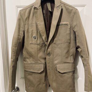 Diesel Cotton Military Utility Jacket Blazer S olive green